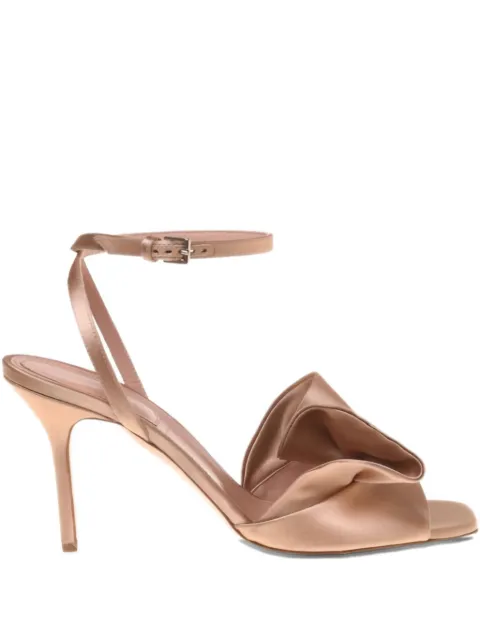 Alberta Ferretti ruffled satin sandals