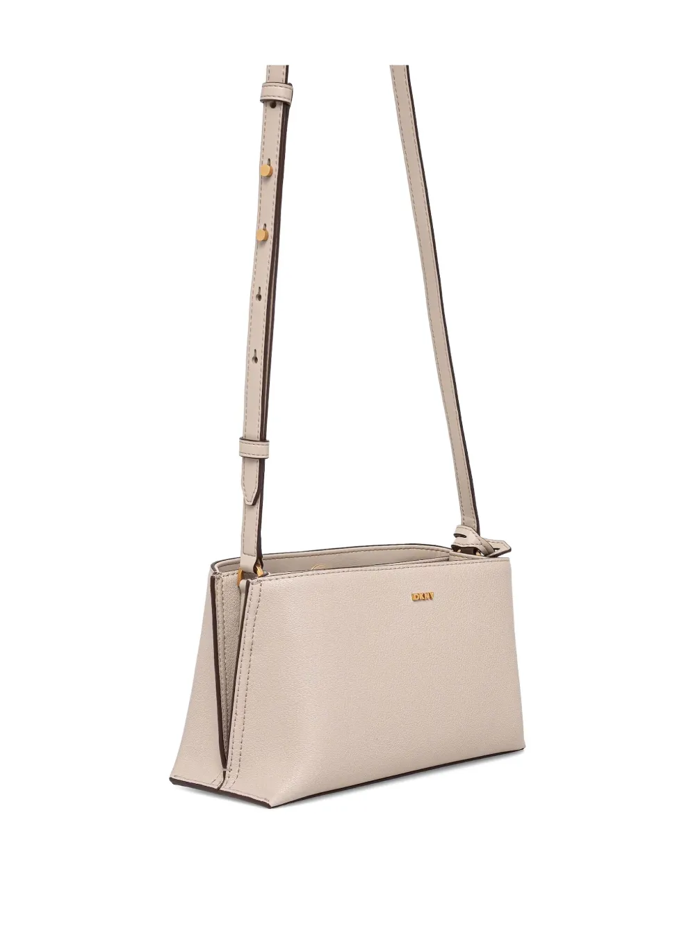 DKNY Leren crossbodytas Beige