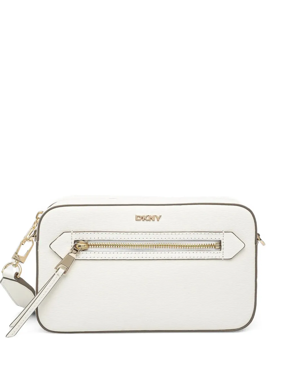 DKNY Leren crossbodytas Beige