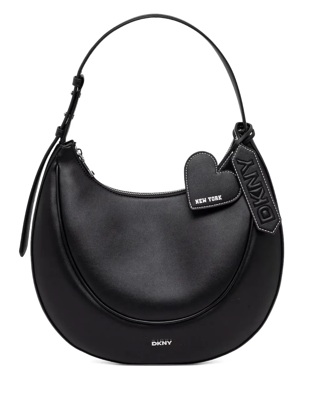 DKNY Leren shopper Zwart