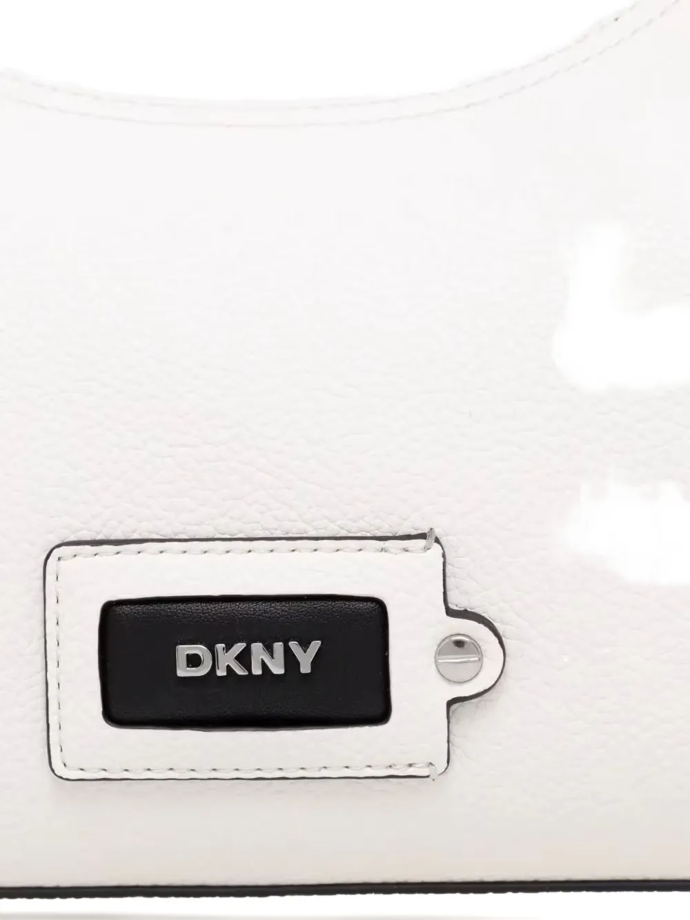 DKNY Schoudertas met logopatch Beige