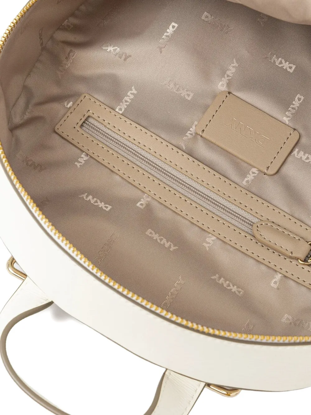 DKNY Leren rugzak Beige