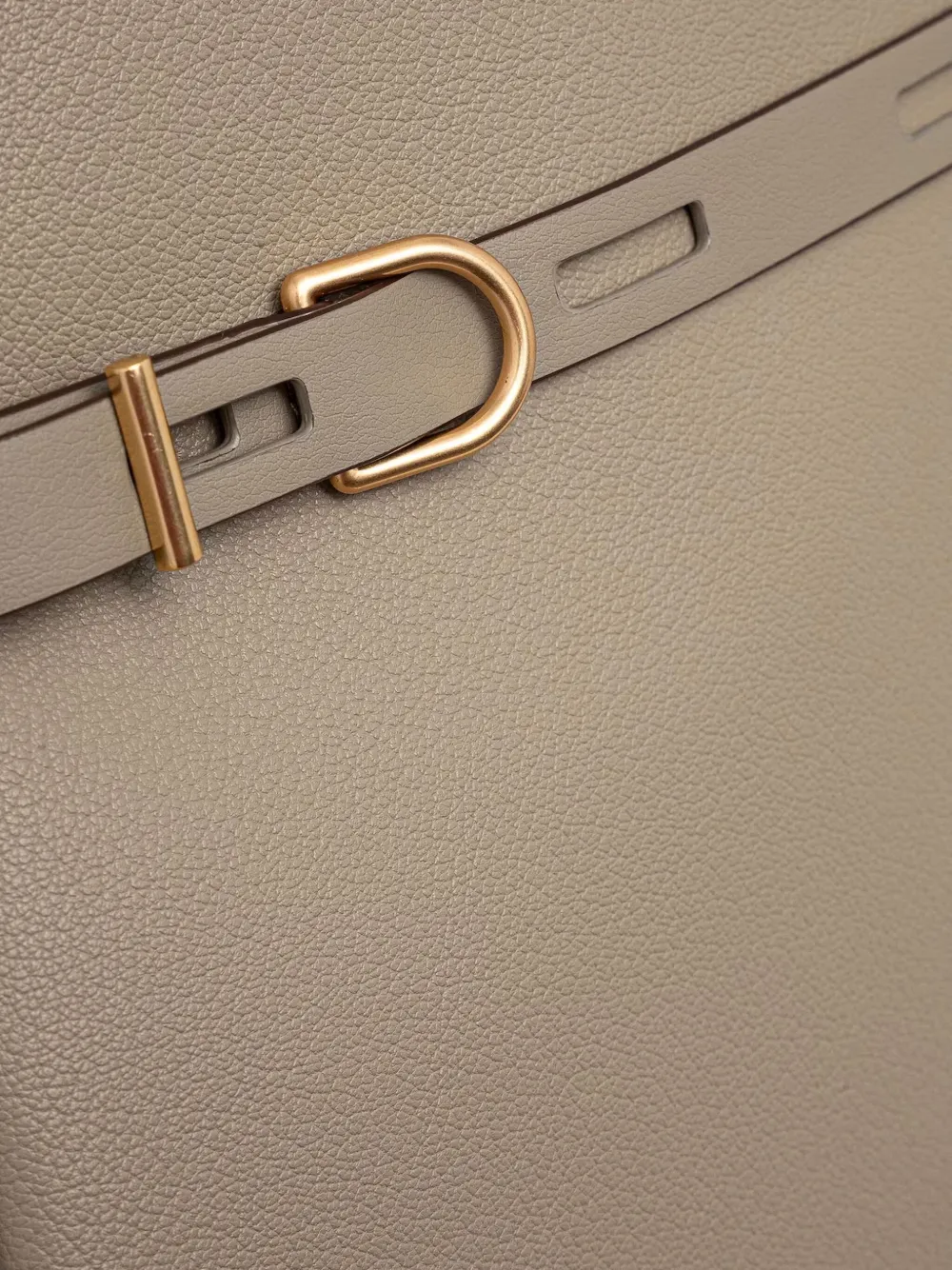 DKNY Leren shopper Beige