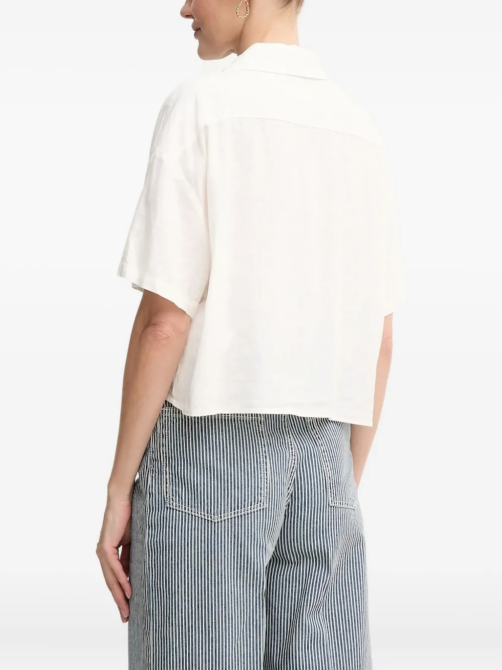 DKNY Blouse met borstzak - Beige