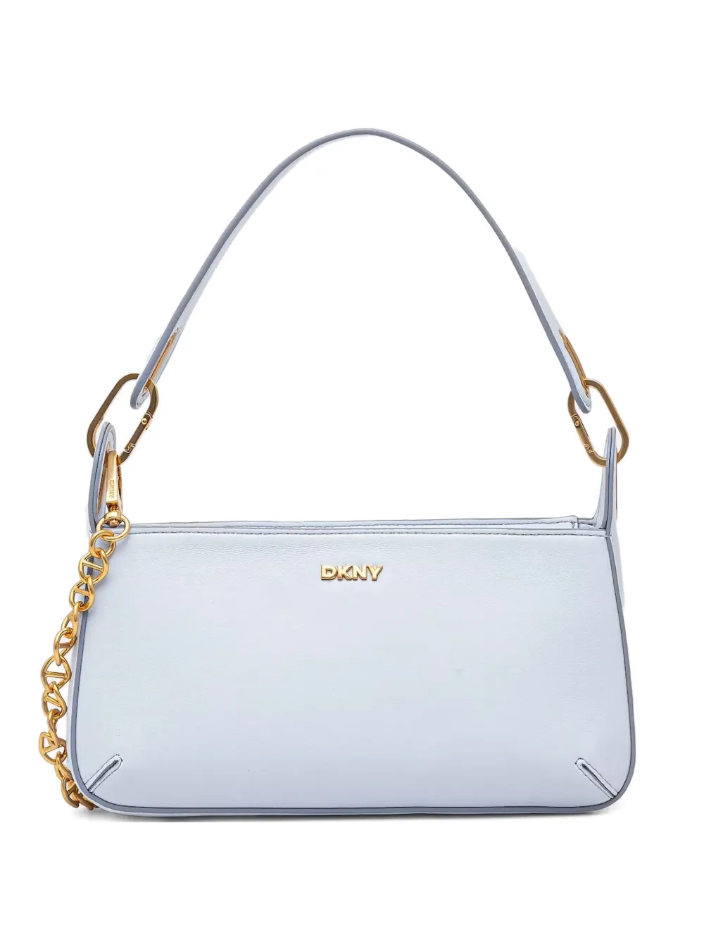 DKNY Leren schoudertas Blauw