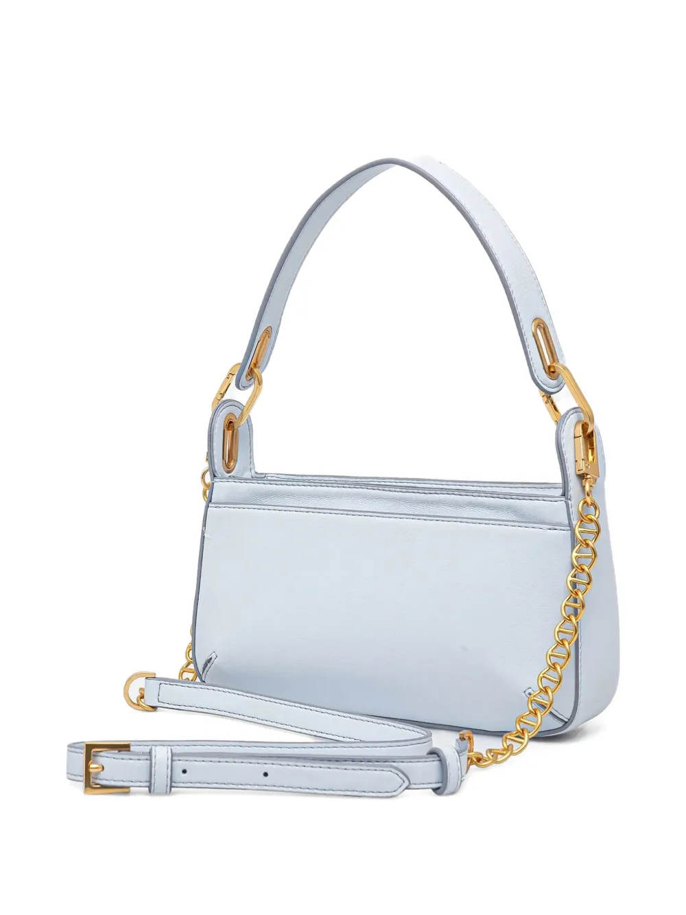 DKNY Leren schoudertas Blauw