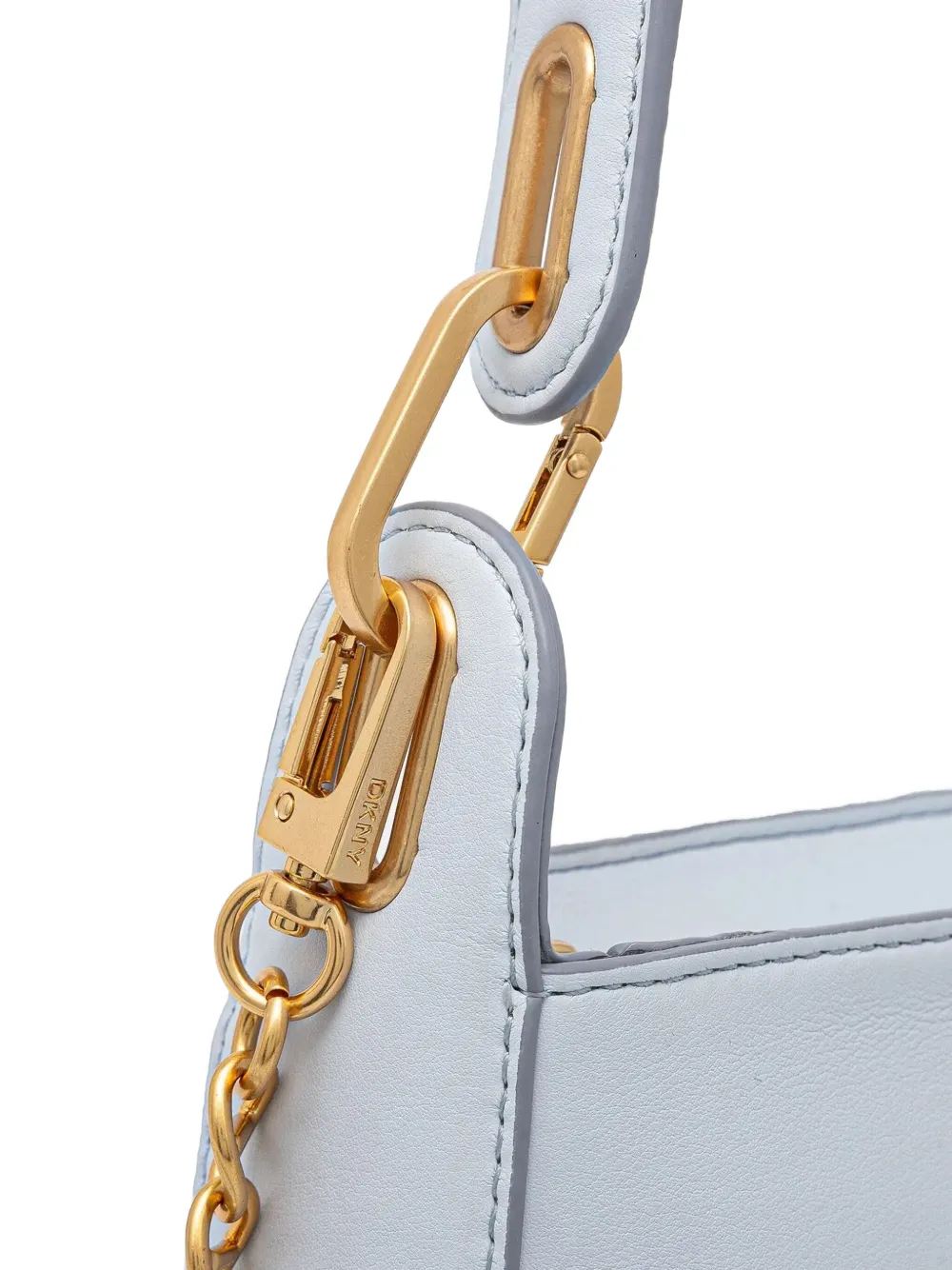 DKNY Leren schoudertas Blauw