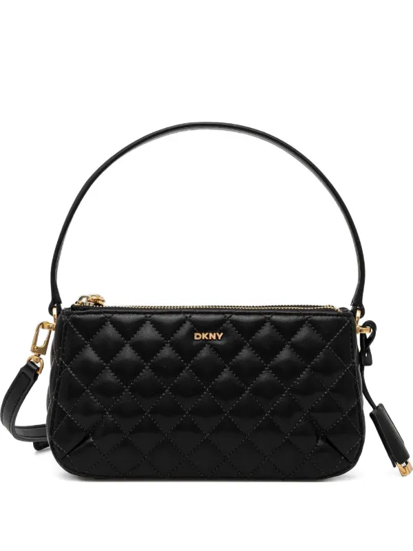 DKNY キルティングレザー ショルダーバッグ | ブラック | FARFETCH JP