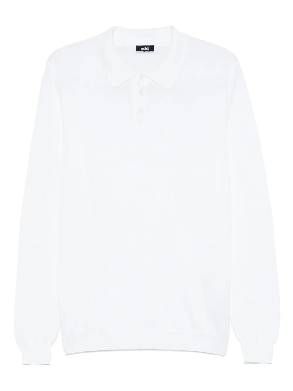 Add fine-knitted polo shirt | White | Image 1
