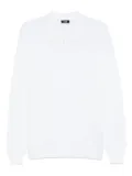 Add fine-knitted polo shirt - White
