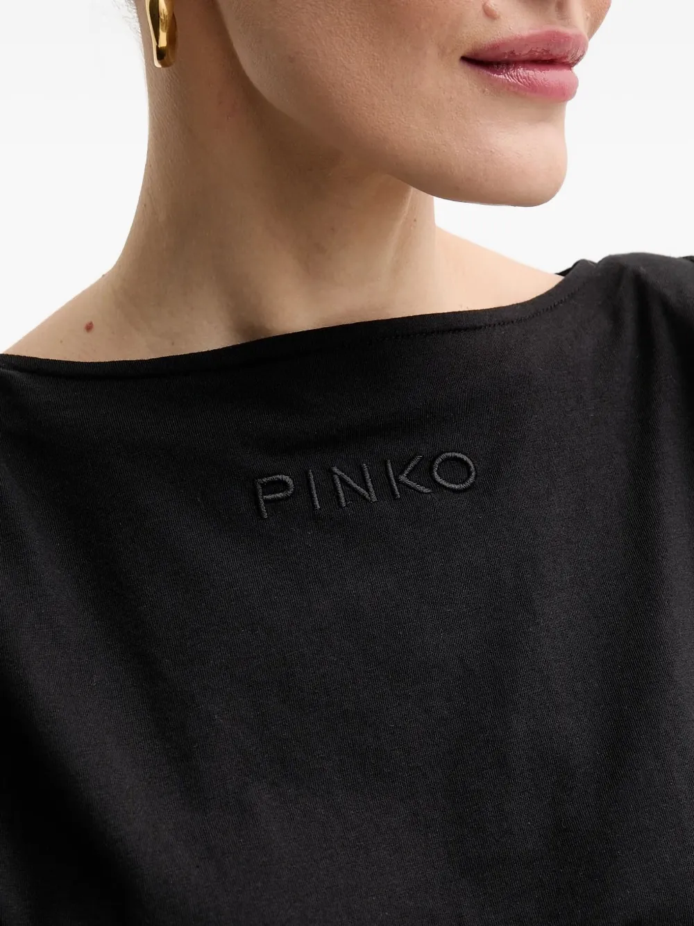  Pinko Padded-shoulder T-shirt Dress - Black 