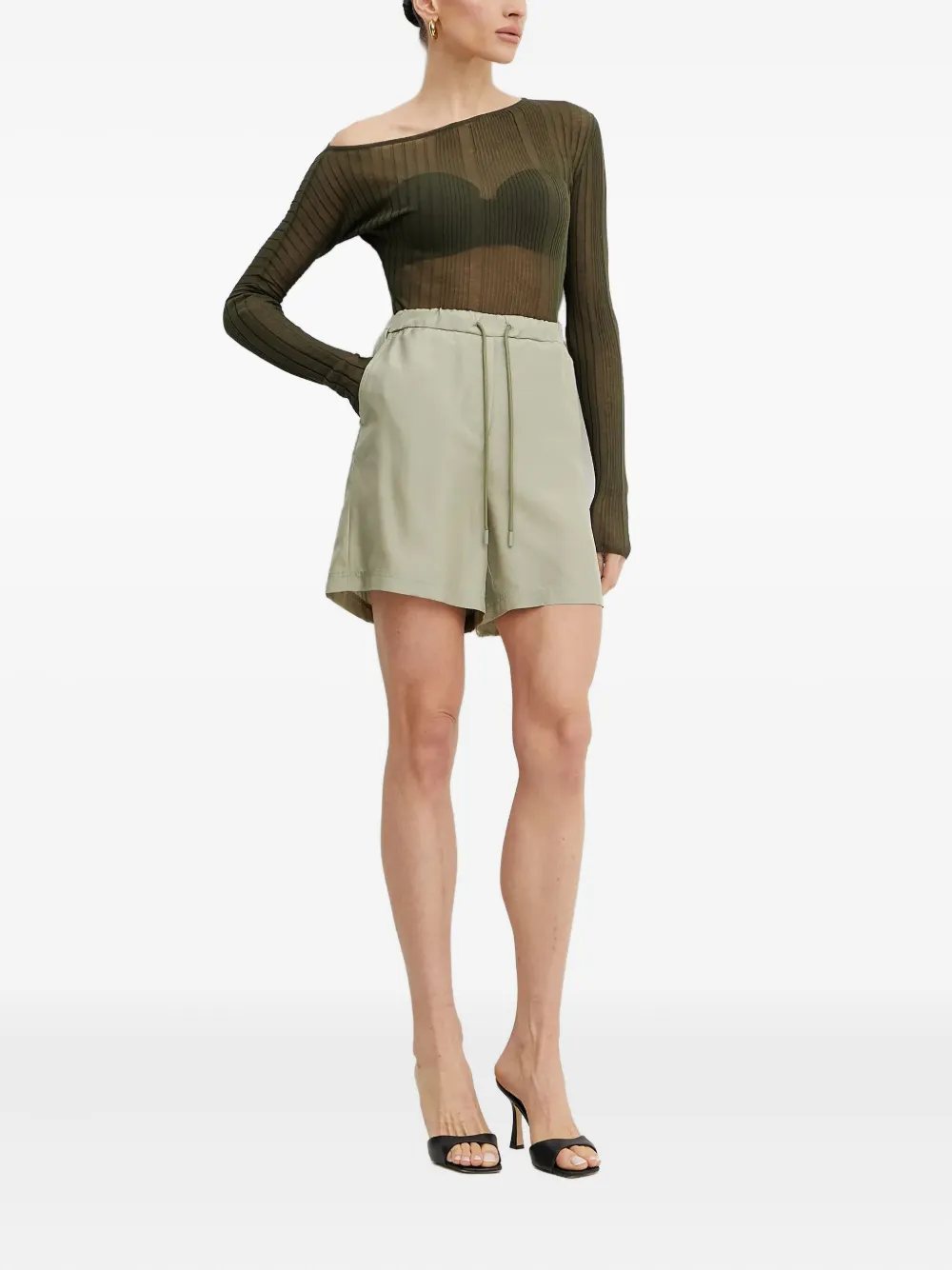 PINKO ribbed asymmetric-neck top | Knitted Tops | Image 2