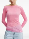 PINKO ribbed off-shoulder top