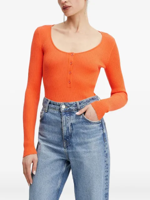 PINKO ribbed long-sleeved top