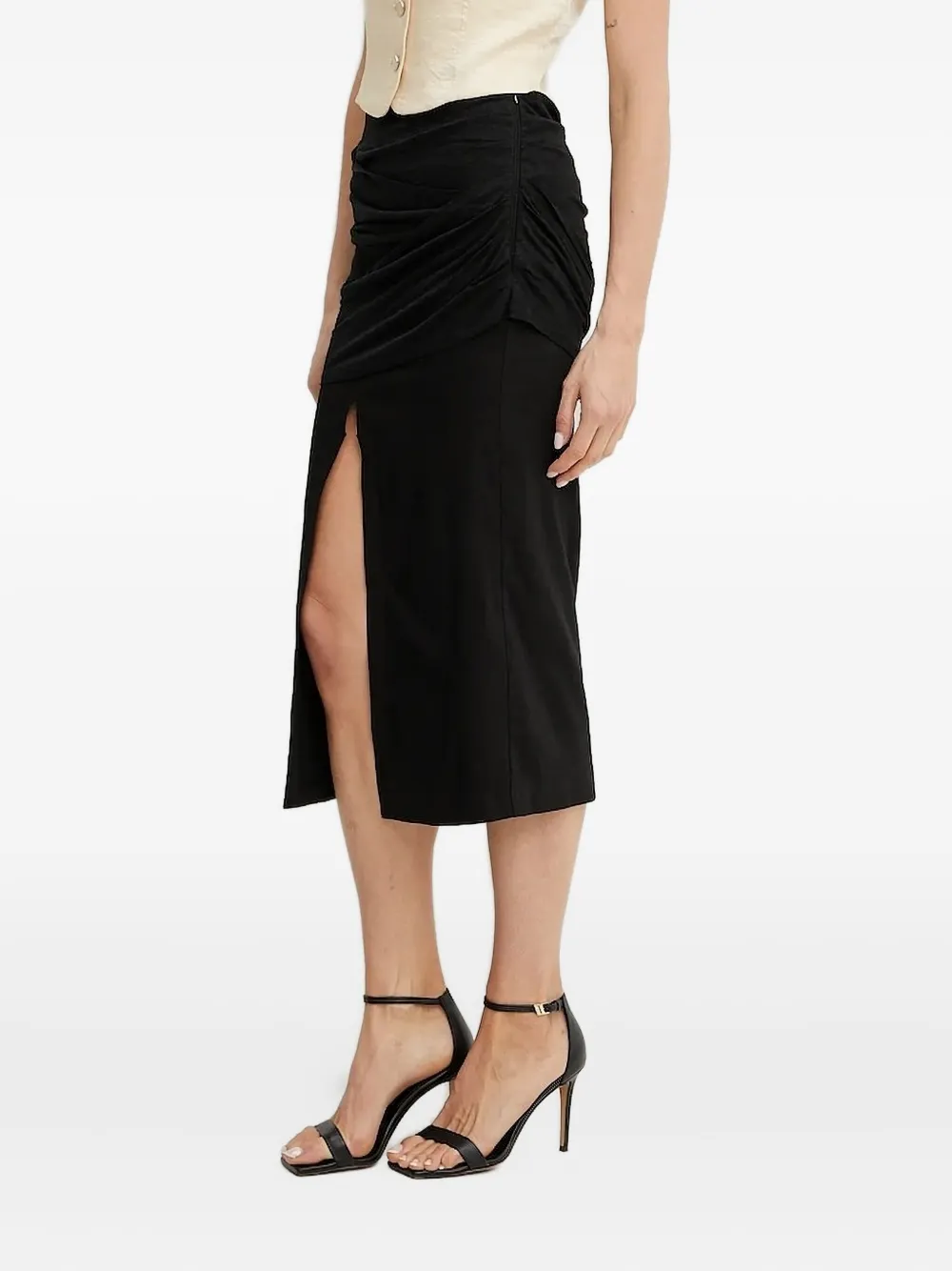 PINKO gathered midi skirt | Black | Image 1