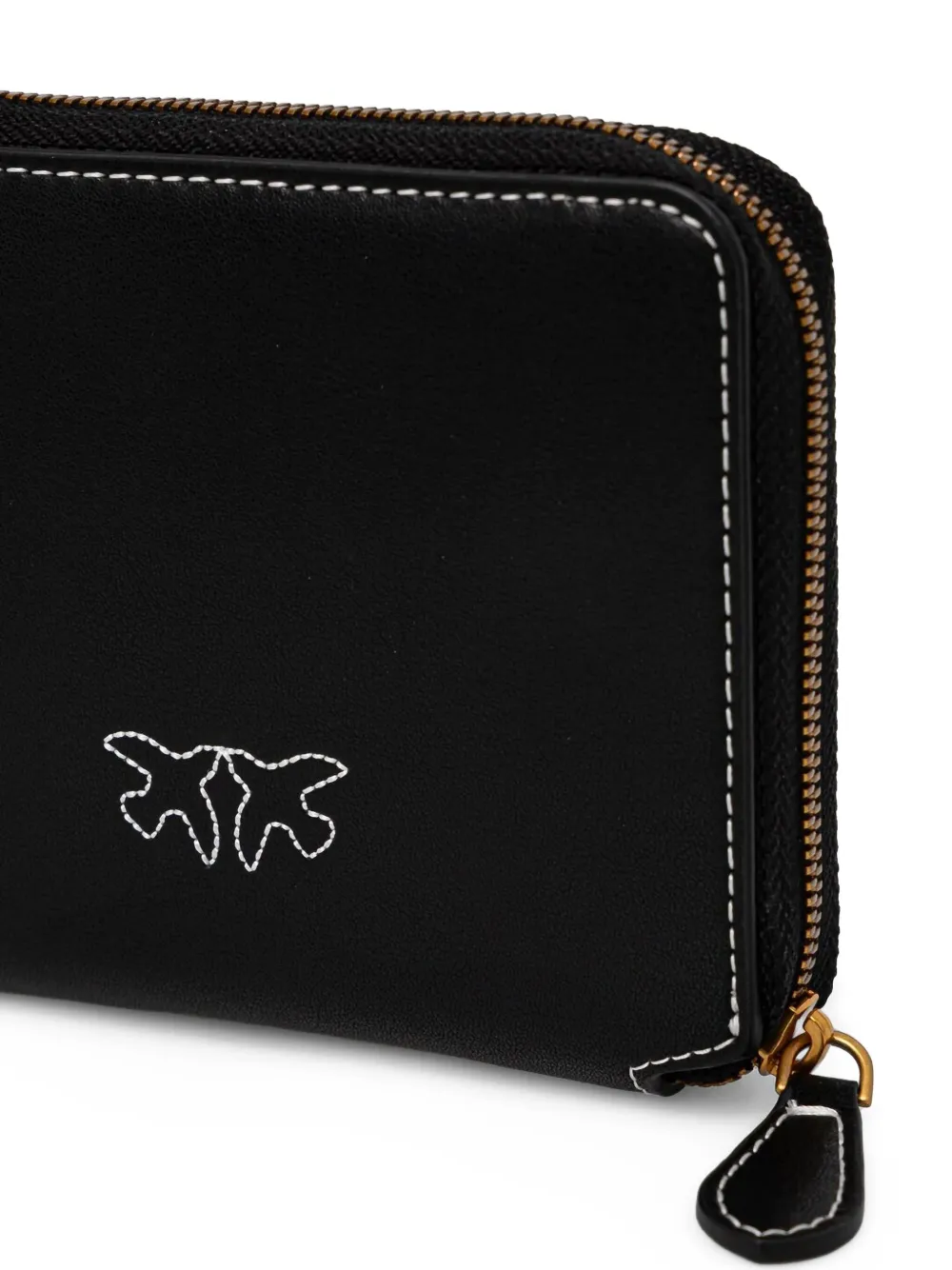 PINKO Portemonnee met rits en logo - Zwart