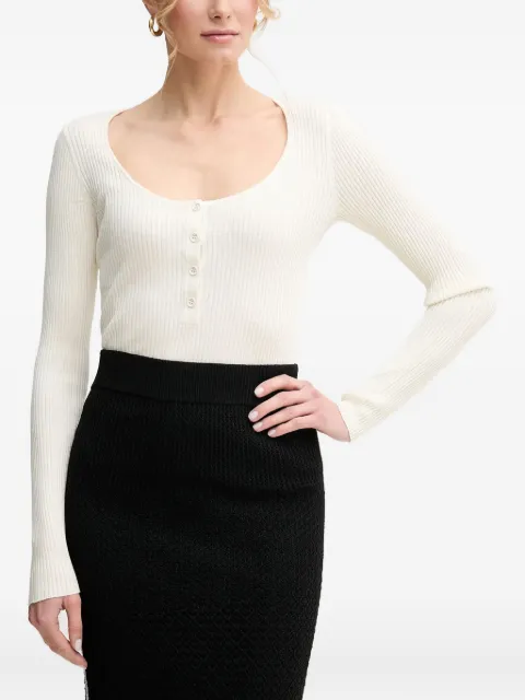 PINKO ribbed long-sleeved top