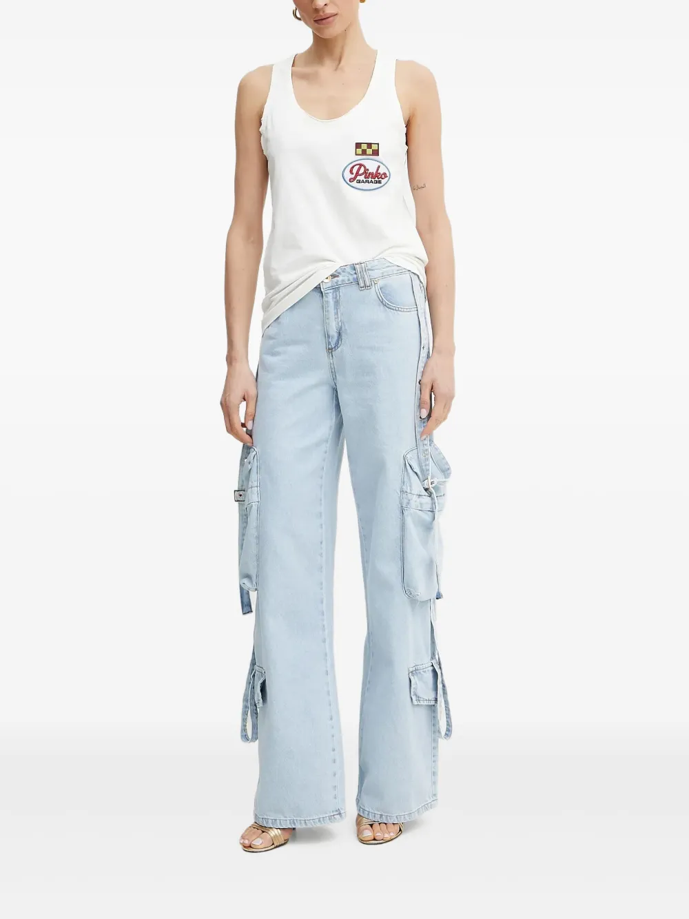 PINKO logo-appliqué tank top | Vests & Tank Tops | Image 2