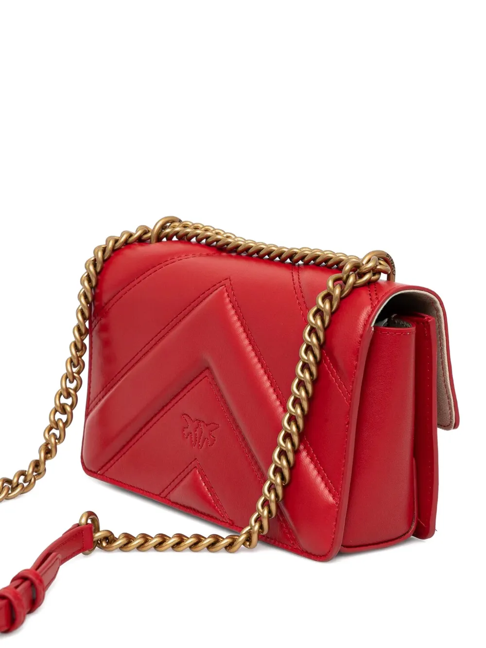 PINKO Love kleine crossbodytas Rood