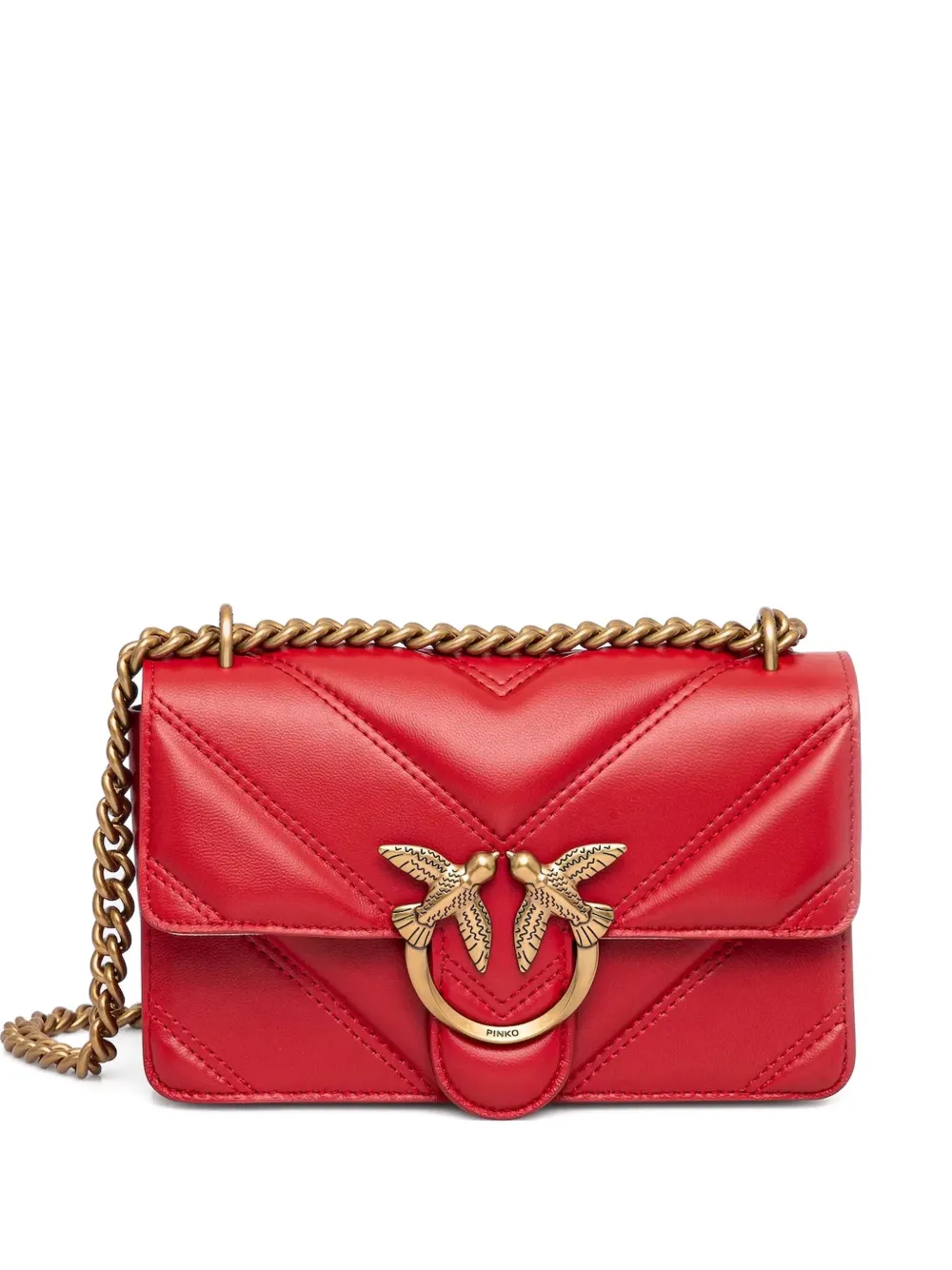 PINKO Love kleine crossbodytas Rood