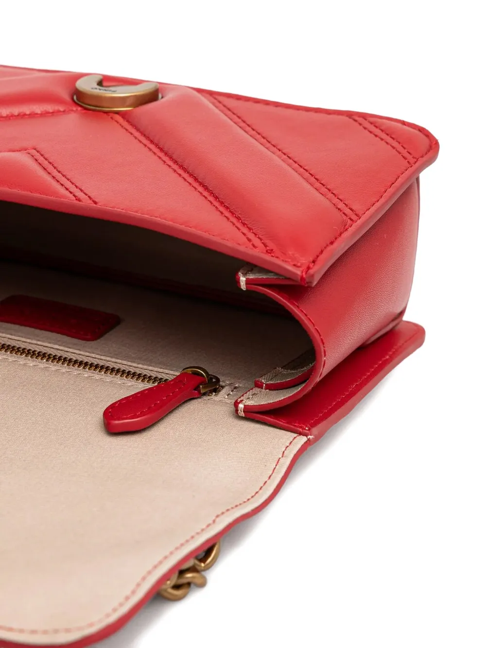 PINKO Love kleine crossbodytas Rood