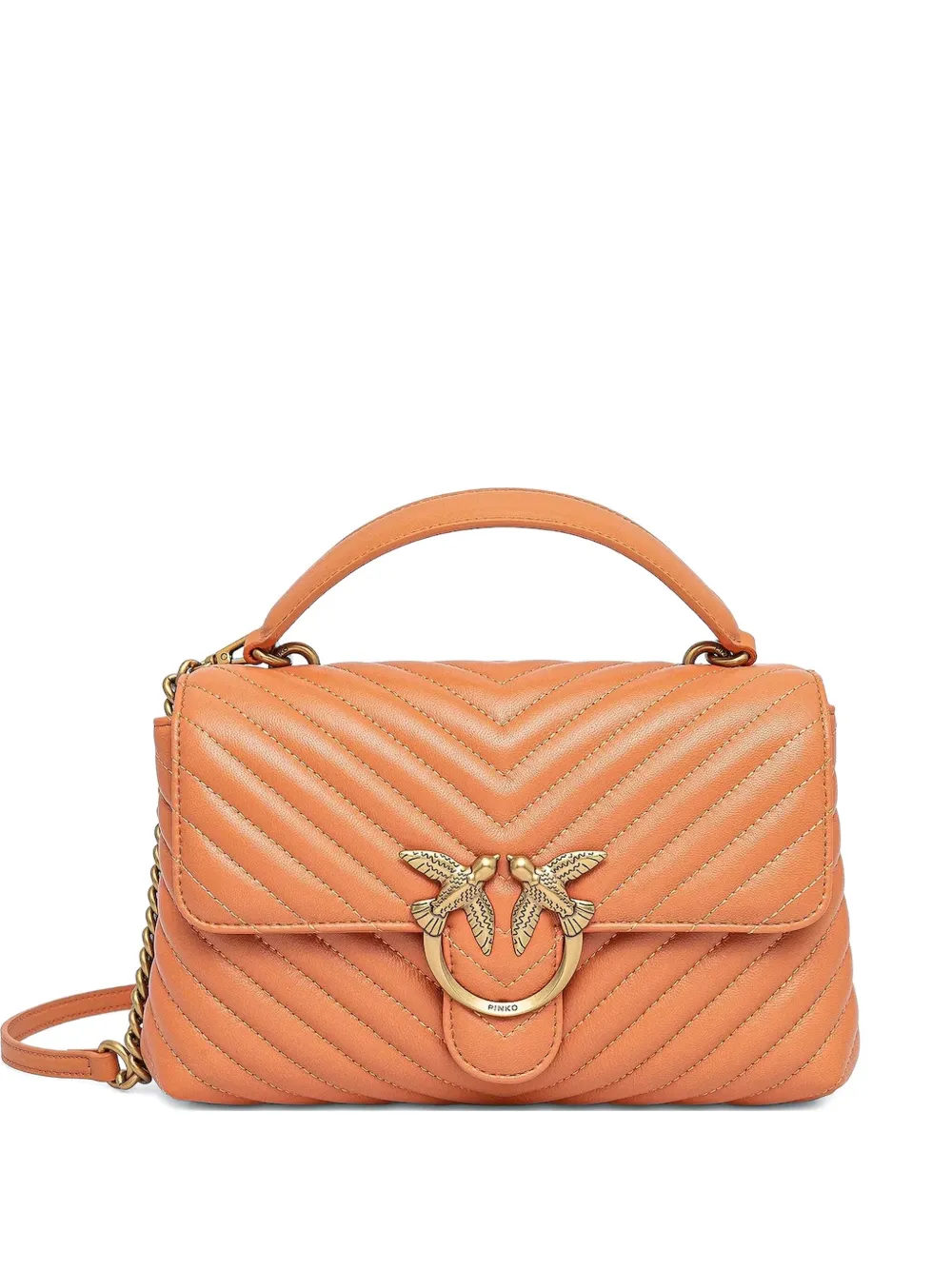 PINKO mini Love Lady tote bag - オレンジ PINKO mini Love Lady tote bag - オレンジ