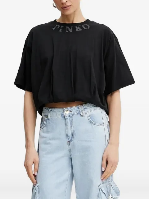PINKO logo-embroidered top