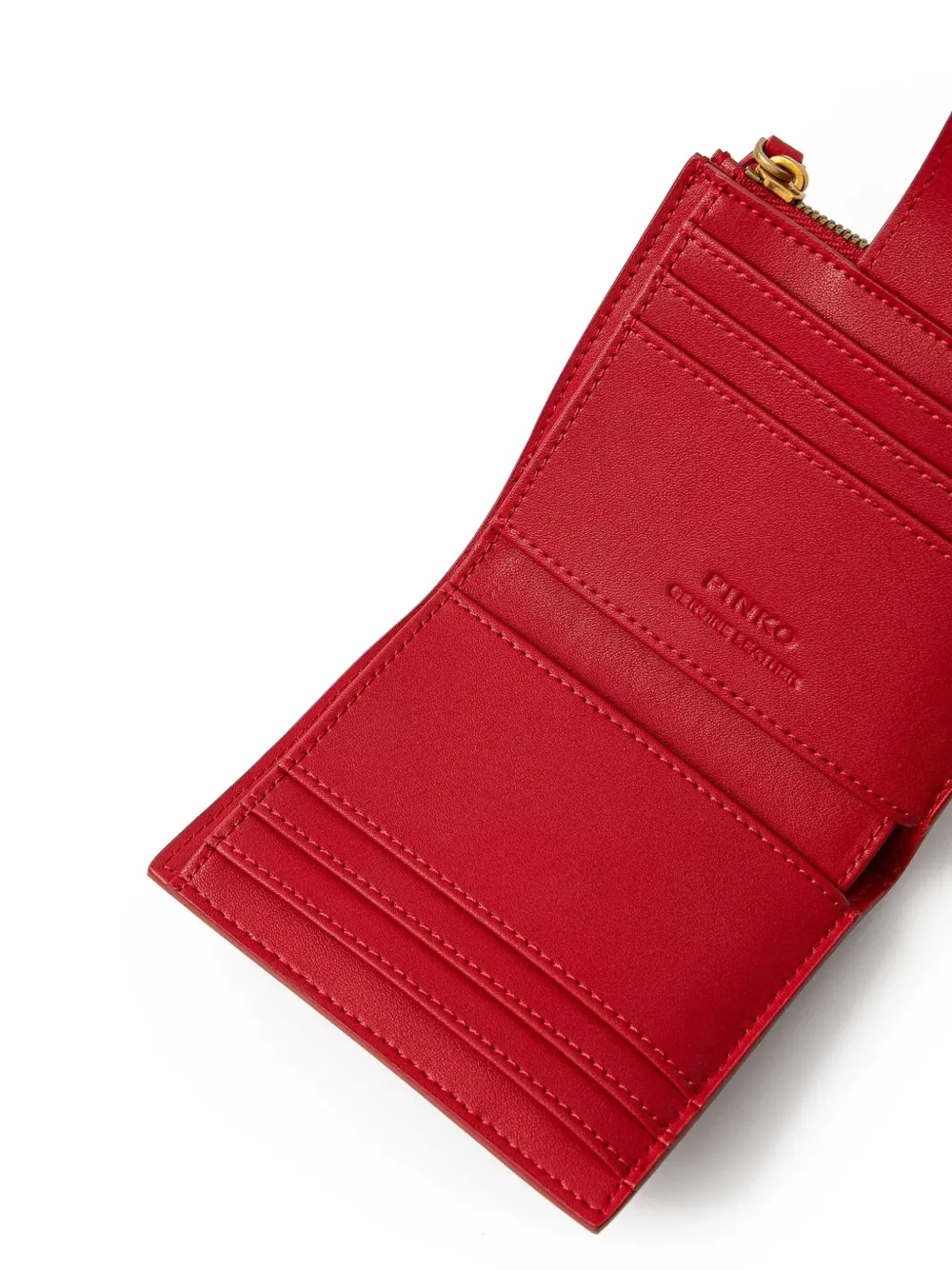 PINKO Leren pasjeshouder Rood