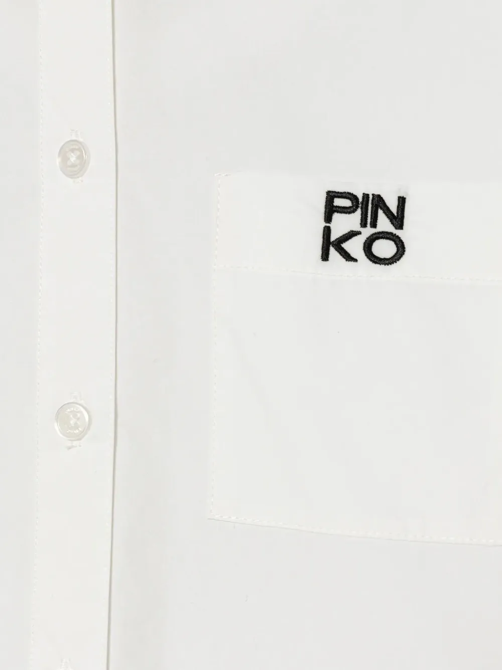 Pinko Kids Shirt met geborduurd logo en zak Wit