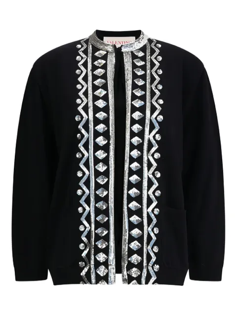 Valentino Garavani sequinned-trim cardigan