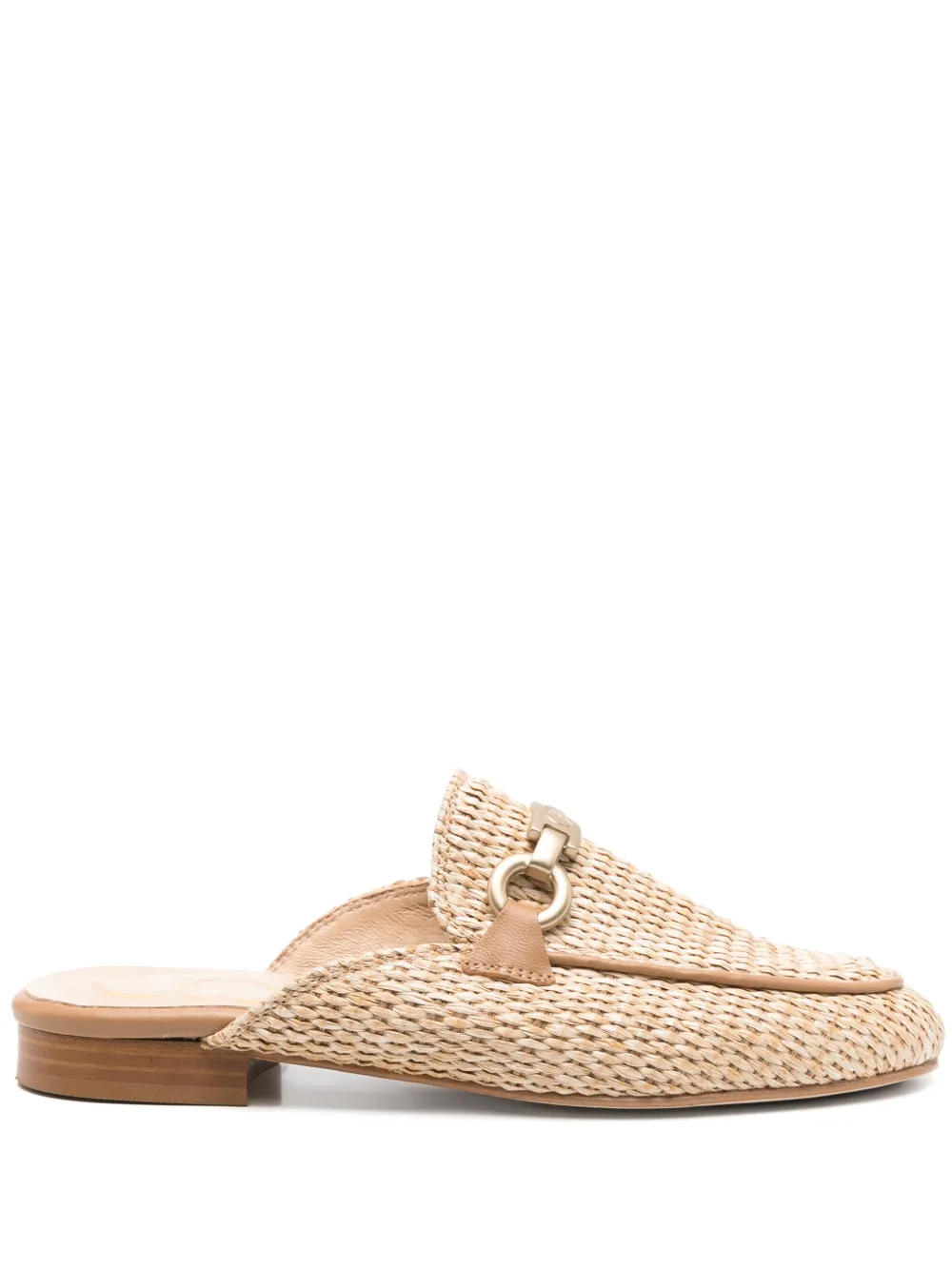 Casadei raffia loafers Neutrals
