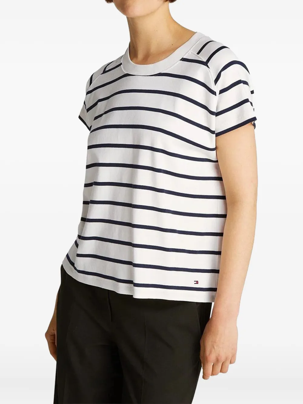 Tommy Hilfiger Gestreept T-shirt Wit