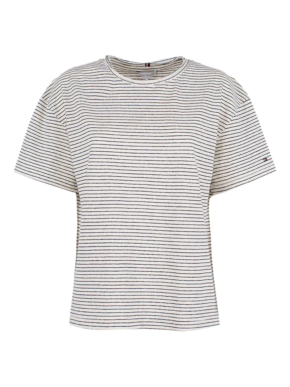 Tommy Hilfiger ストライプ Tシャツ - ホワイト Tommy Hilfiger ストライプ Tシャツ - ホワイト