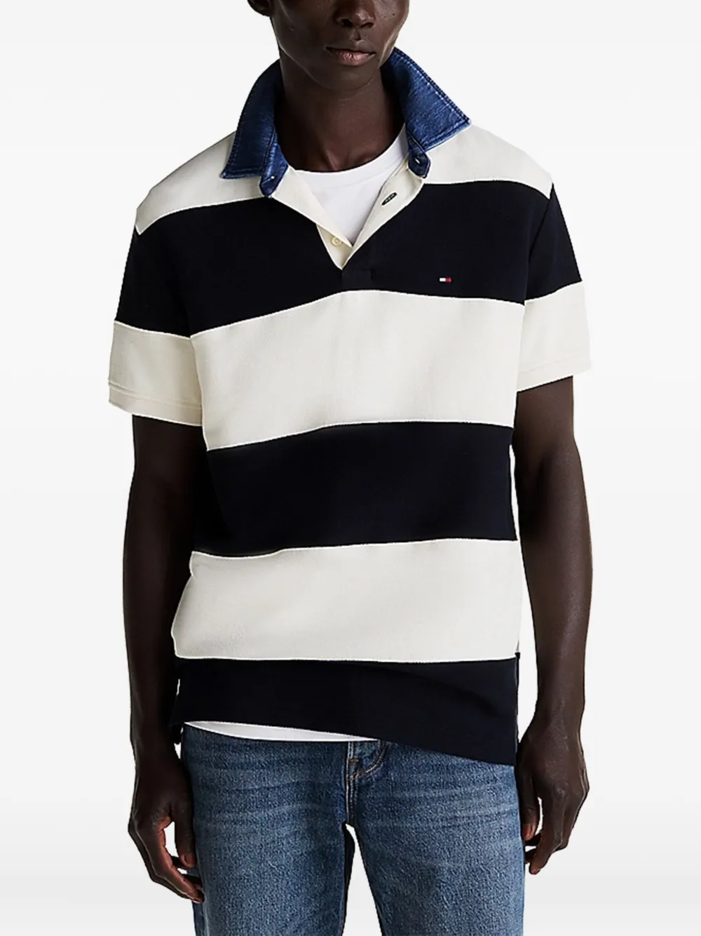 Tommy Hilfiger striped polo shirt - Blauw
