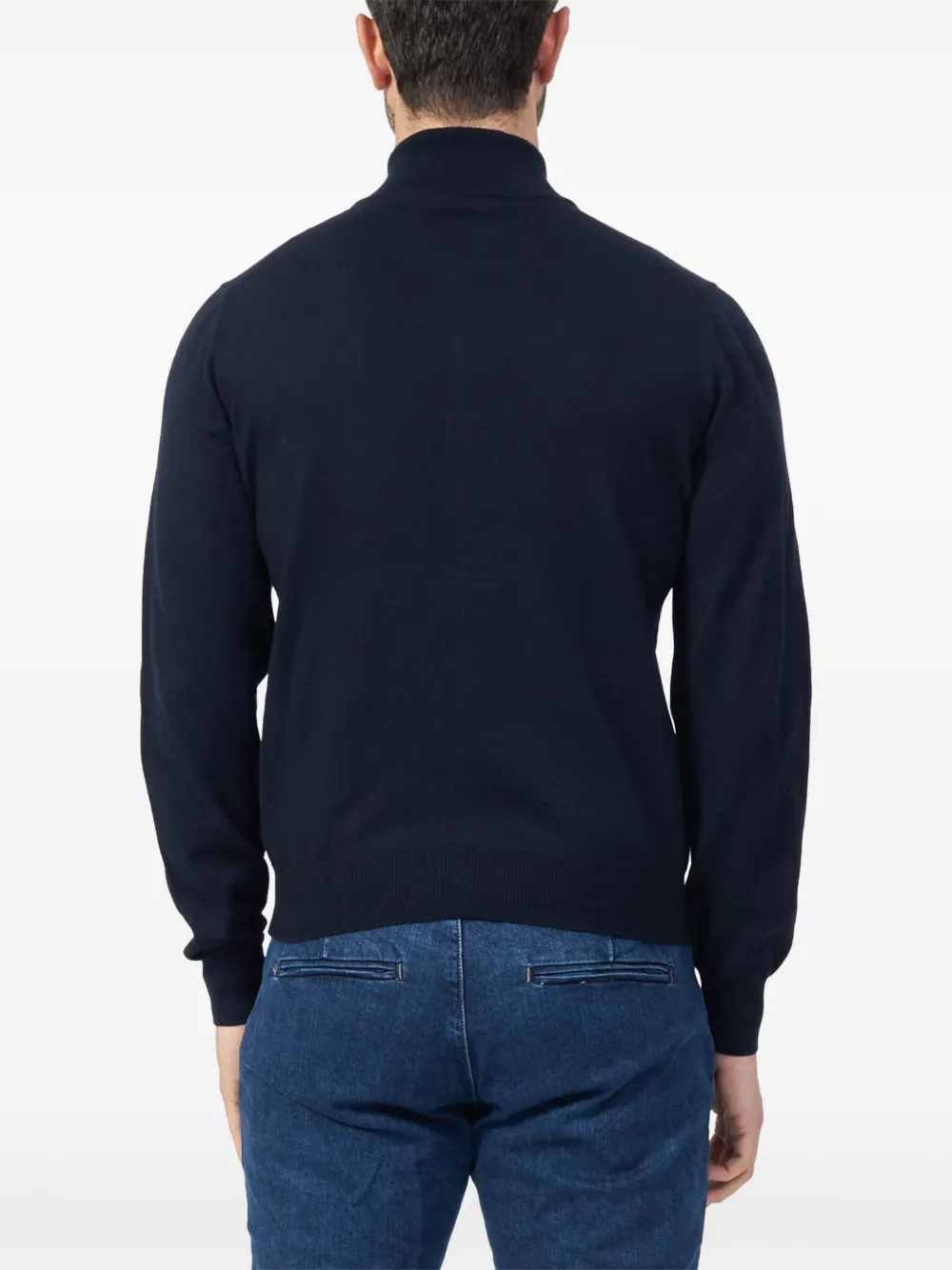 Gran Sasso Vest met hoge hals en rits Blauw