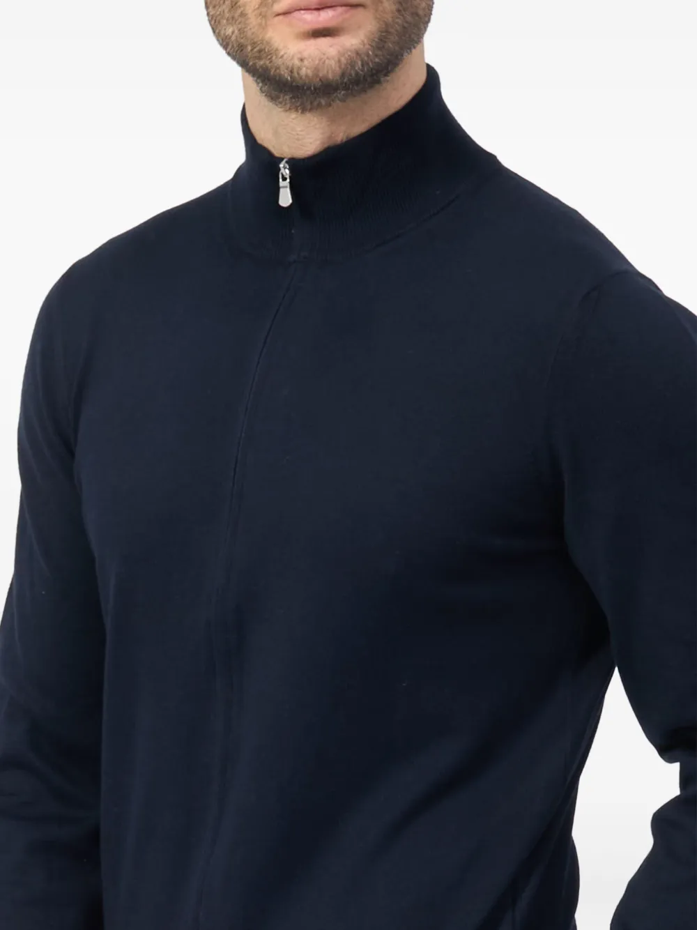 Gran Sasso Vest met hoge hals en rits Blauw