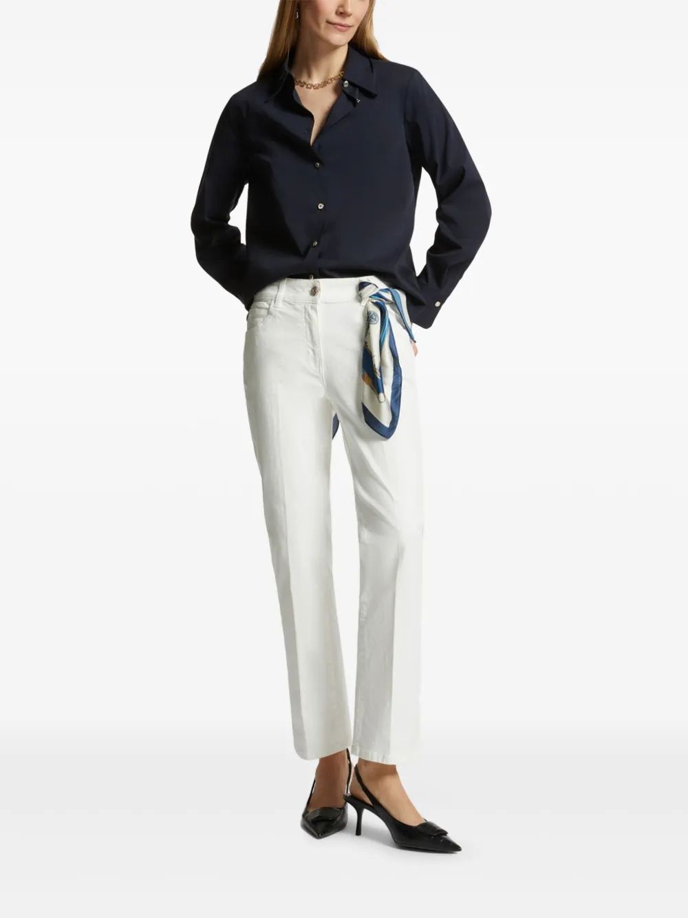 ELENA MIRO` button-detail jeans | Flares & Bell Bottom Jeans | Image 2