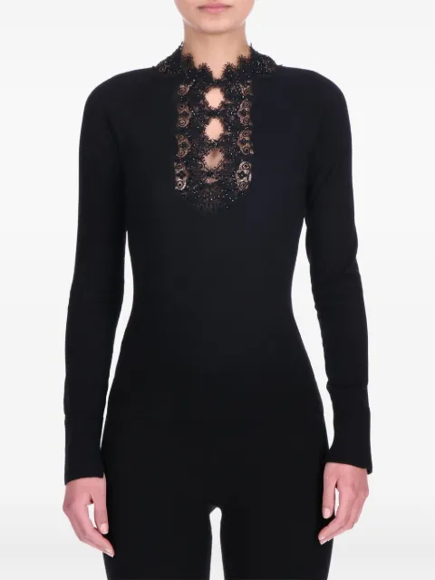 Ermanno Scervino lace-detailing jumper 