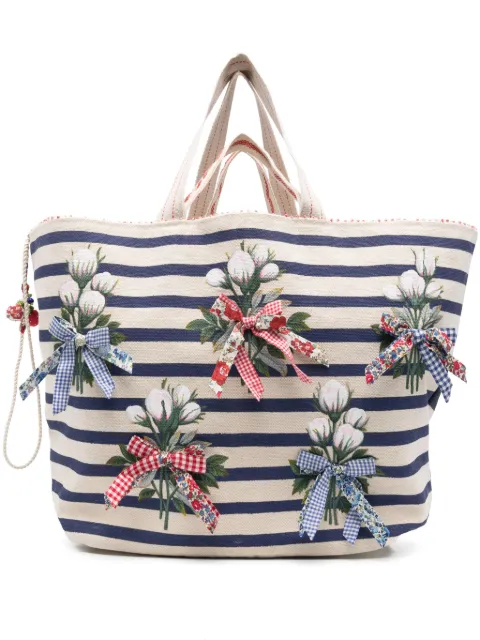 Pero striped cotton tote bag