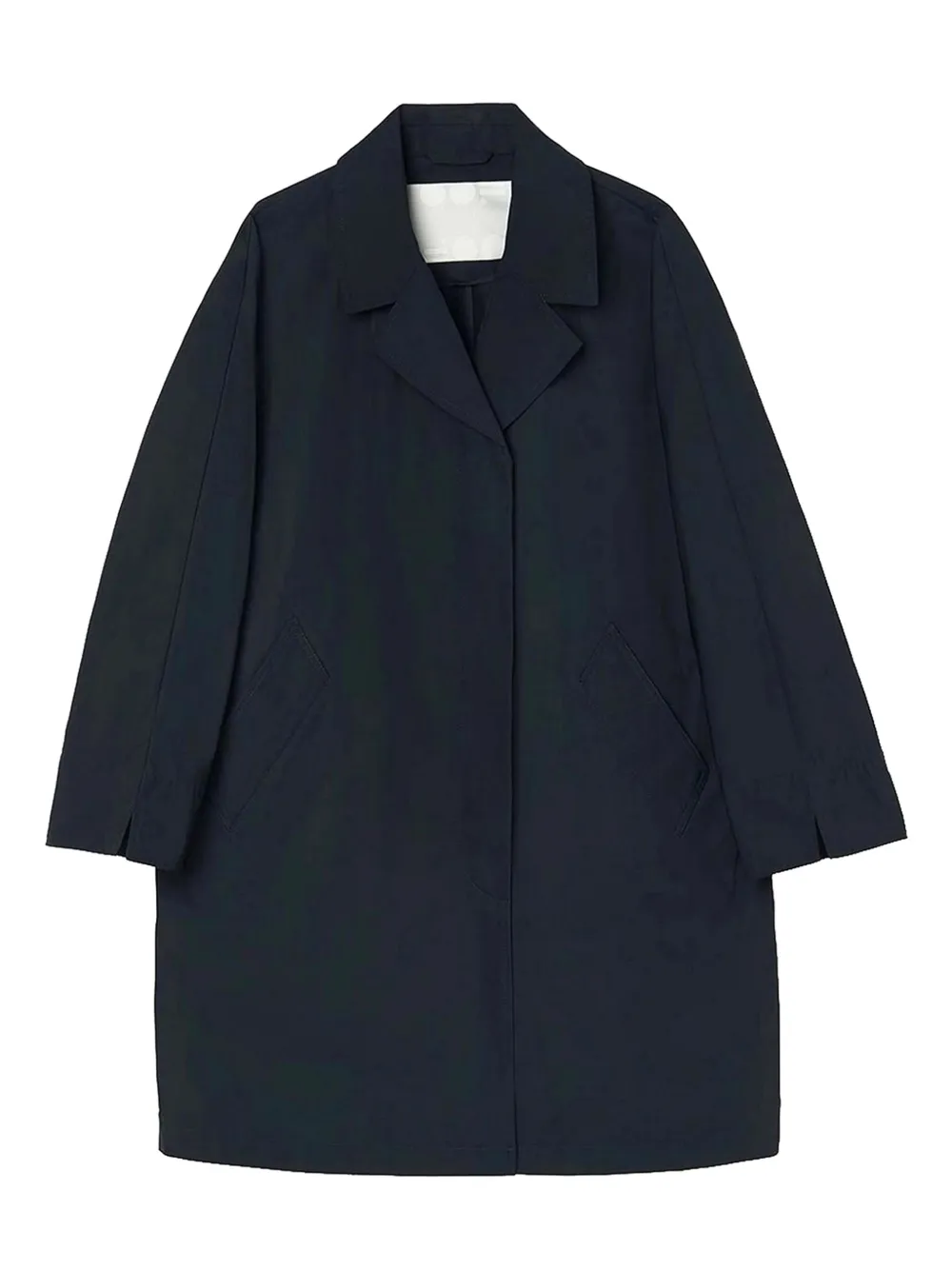 OOF WEAR concealed lapel-collar trench coat - Blu