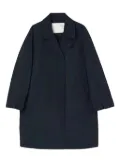 OOF WEAR concealed lapel-collar trench coat - Blue