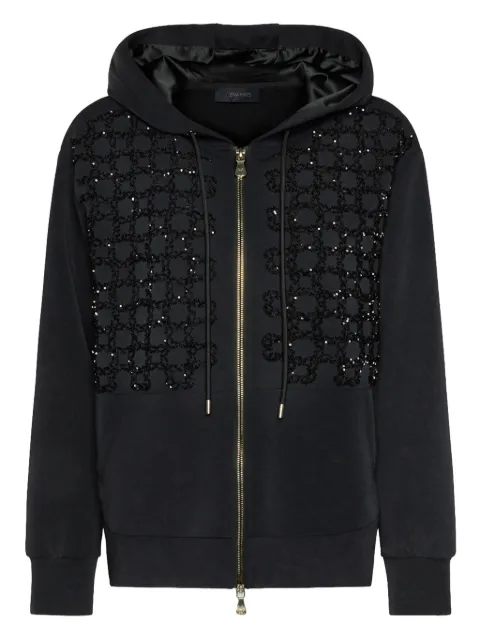 ELENA MIRO` monogram zip-up sweatshirt