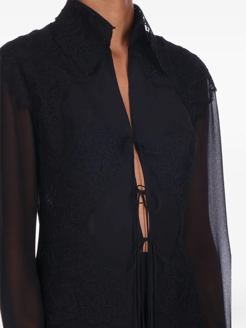 Ermanno Scervino Blouse met lange mouwen Zwart
