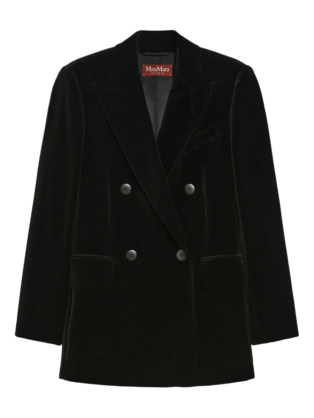Max Mara Blazer met dubbele rij knopen Zwart