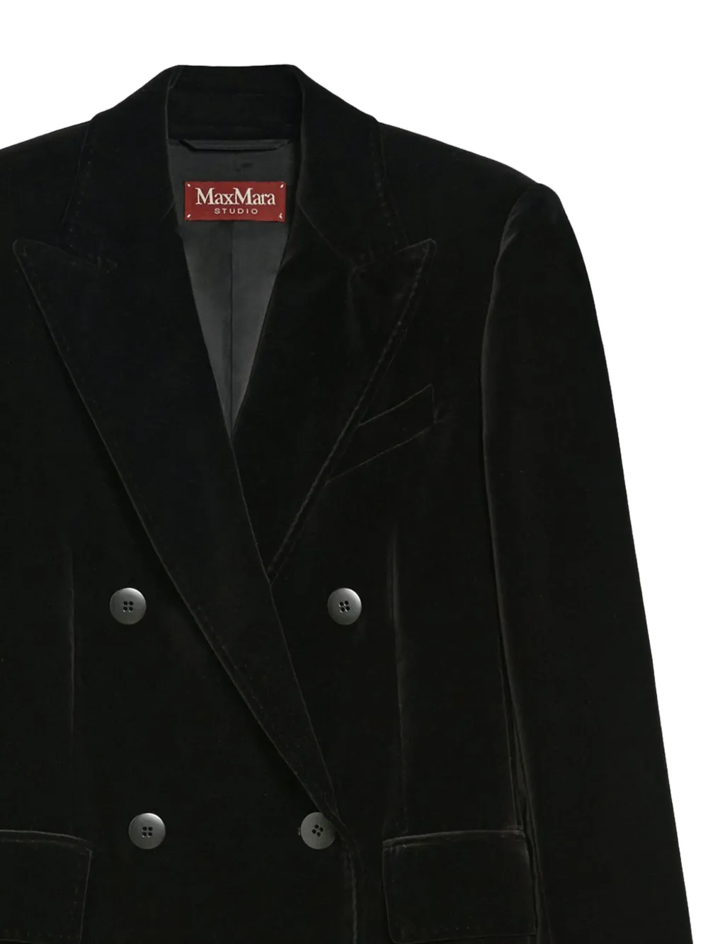 Max Mara Blazer met dubbele rij knopen Zwart