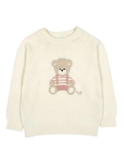 Il Gufo suéter con bordado Teddy Bear
