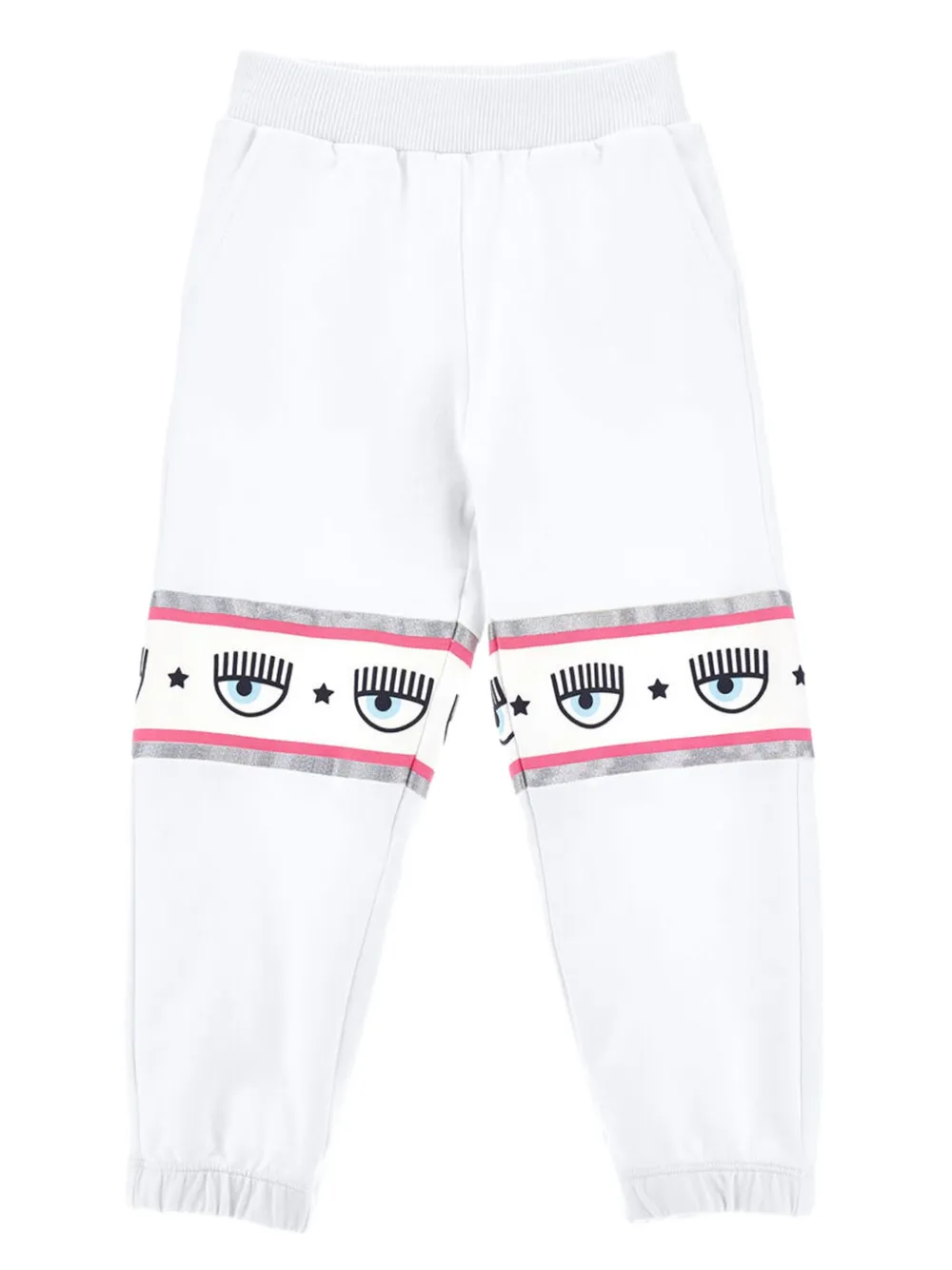Chiara Ferragni Kids x Monnalisa Maxilogo ia trainingsbroek Wit