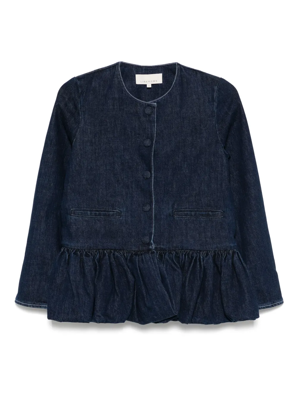 Shop Liberowe Denim Peplum Jacket