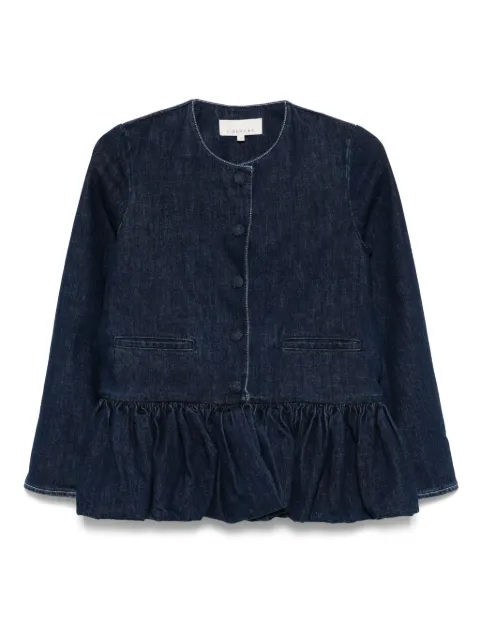 LIBEROWE chamarra de mezclilla con peplum
