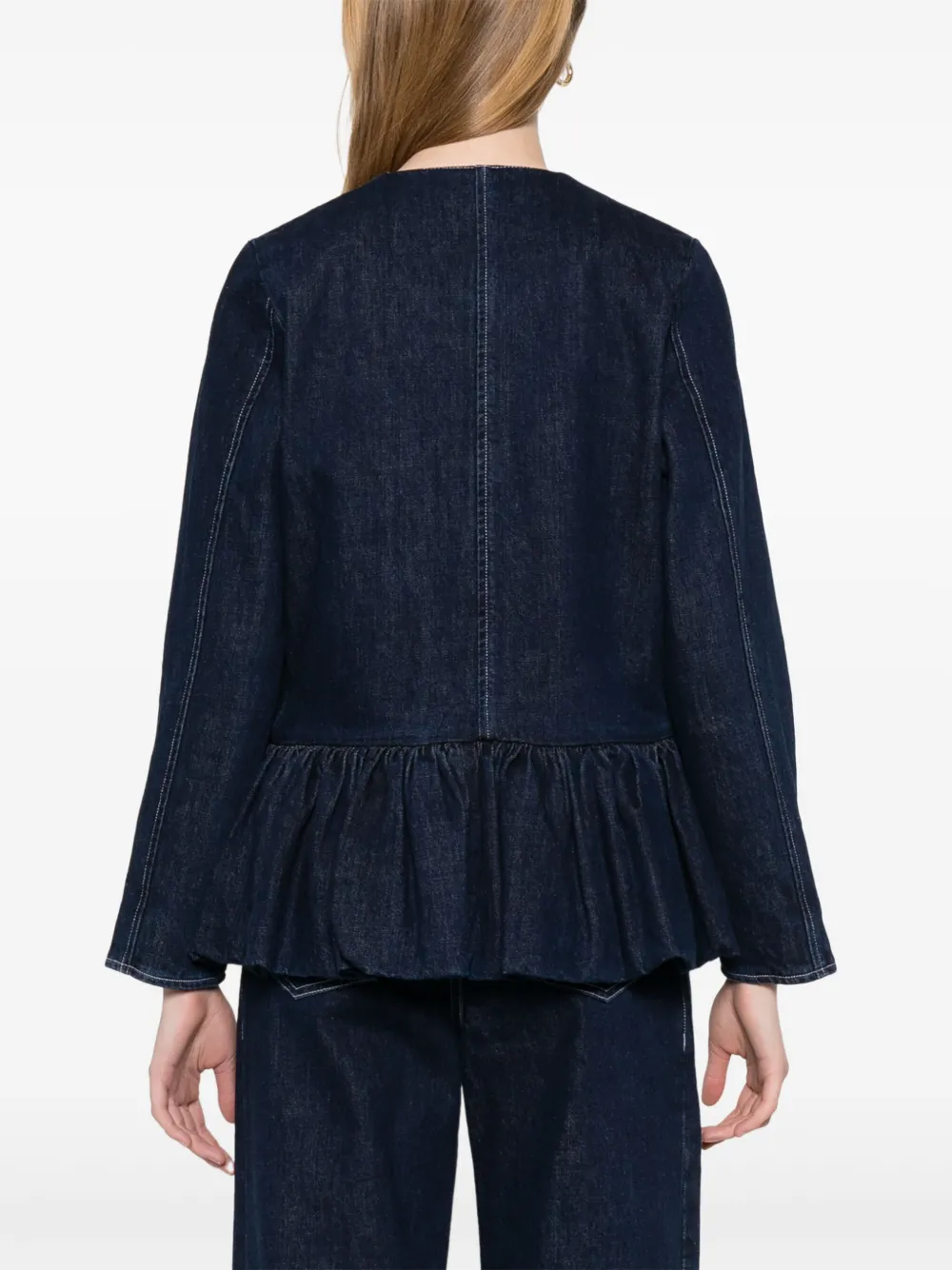 Shop Liberowe Denim Peplum Jacket